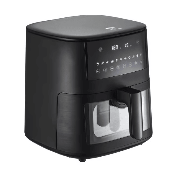HOLM m/vindue Airfryer 6,5 L, 1650 watt i mat sort